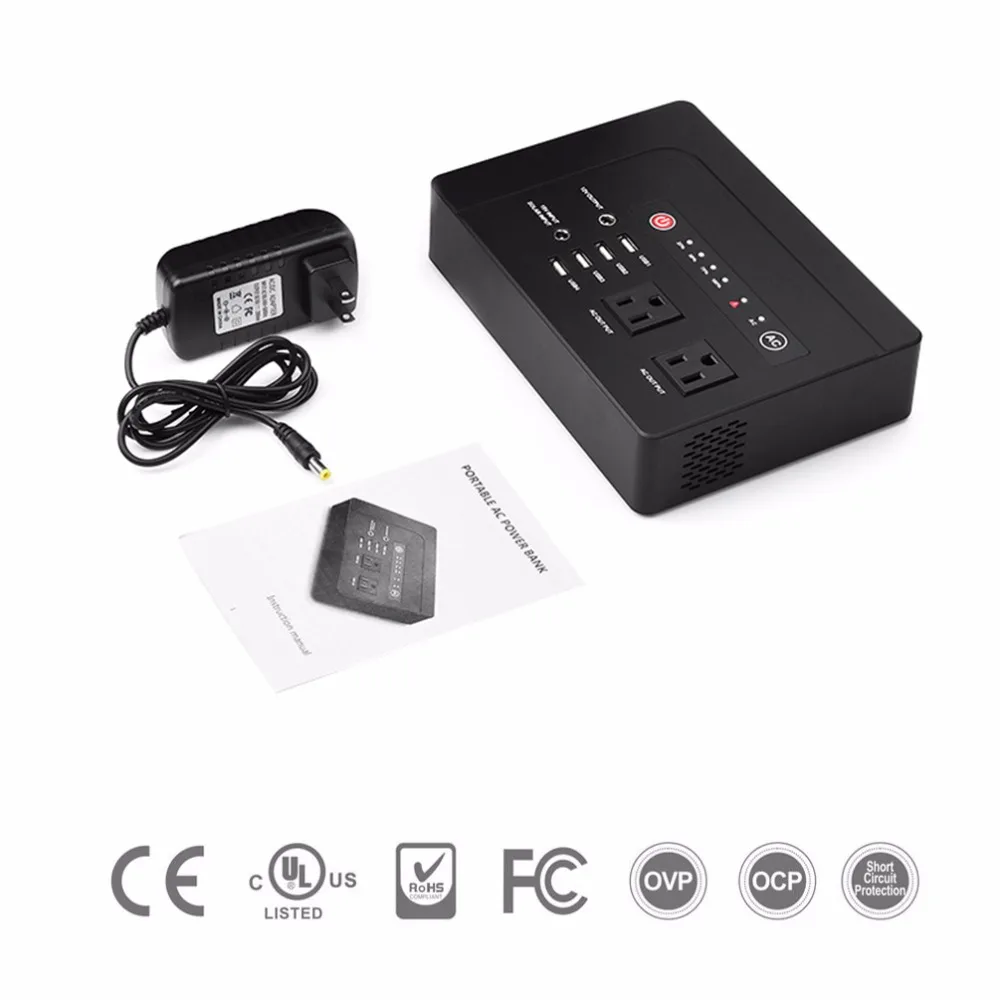 CARGOOL Car Jump Starter Power Bank Power Supply Rechargeable Battery Pack 2 AC Outlets for Laptops Tablets Phones 42000mAh 200W CARGOOL Car Jump Starter Power Bank Power Supply Rechargeable Battery Pack 2 AC Outlets for Laptops Tablets Phones 42000mAh 200W