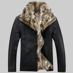 Мужские кожаные куртки, зимние пальто с меховым воротником енота, утепленная верхняя одежда, пальто, топы, Одежда большого размера, 5XL