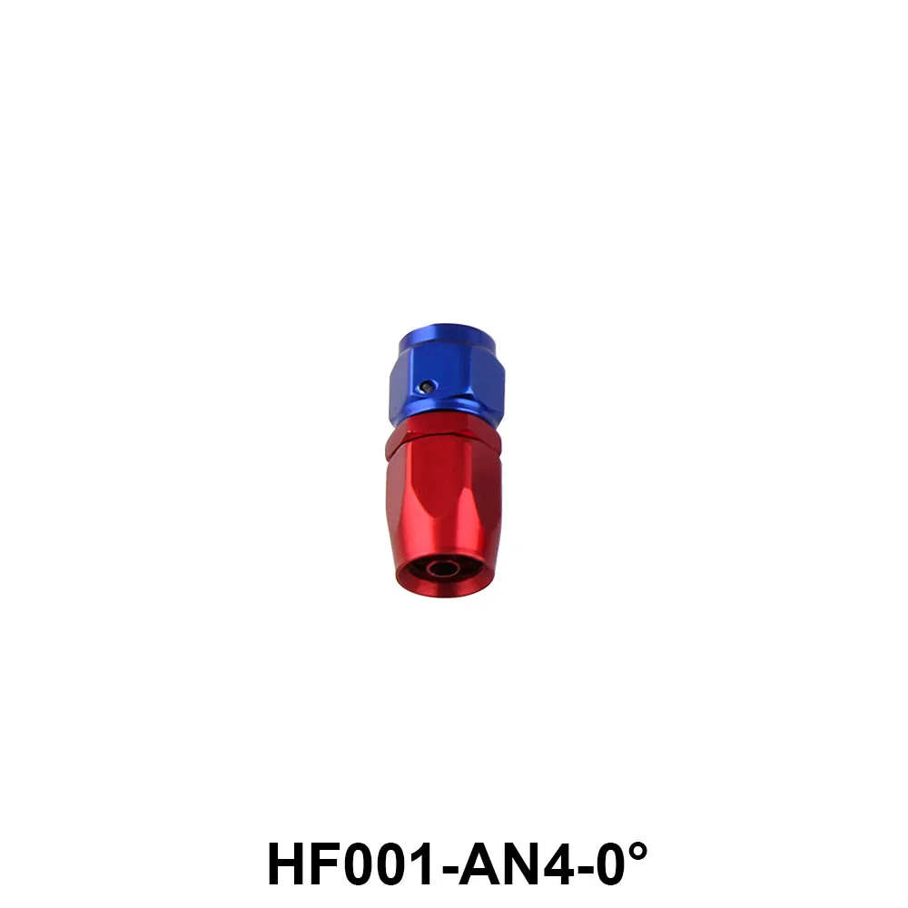 Универсальный 4 6 8 10 12 масляный/топливный/поворотный шланг алюминиевый фитинги адаптер масляный многоразовый штуцер конец шланга 4 градуса - Цвет: HF001