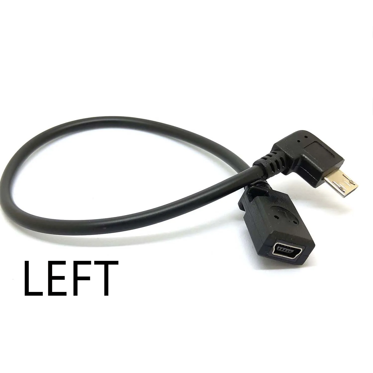 90 градусов 4-кратный угол микро штекер для мини-женщин USB адаптер конвертер данных зарядное устройство кабель Шнур вверх вниз вправо влево - Цвет: LEFT ANGLE