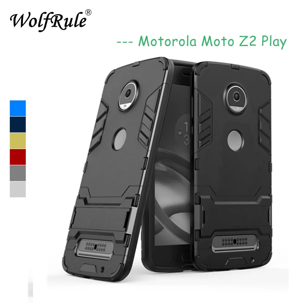Чехол WolfRule для телефона Moto Z2 Play мягкий силиконовый + пластиковый чехол с