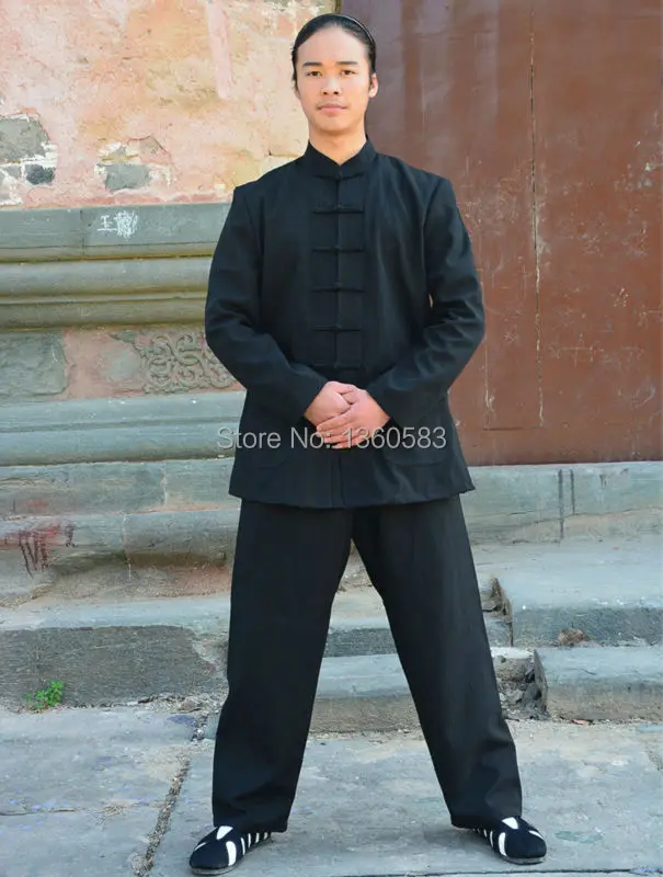 

autumn and winter thick linen kung fu clothes chinese men and women style tai chi uniforms tai chi martial arts Wudang clothing