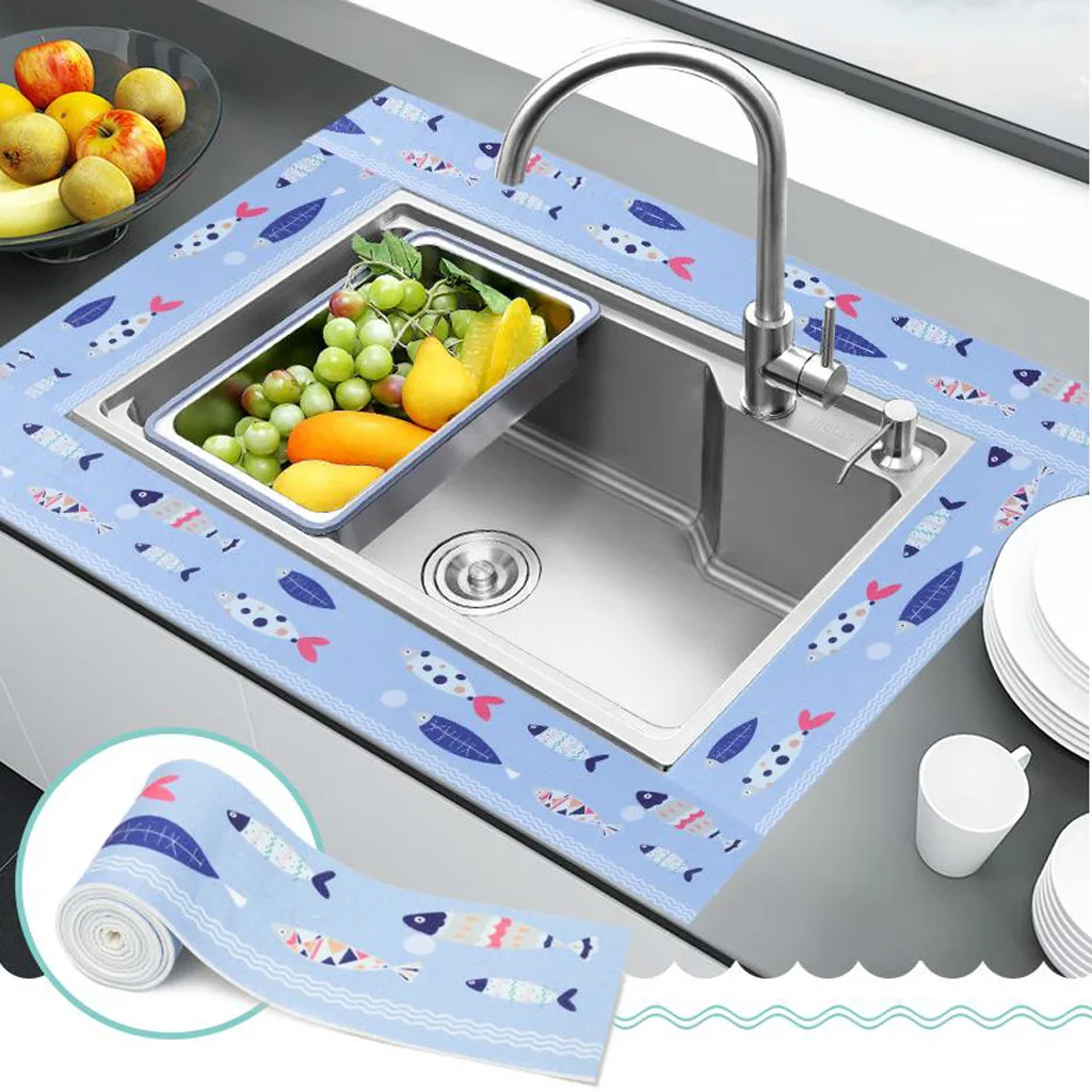 

Bath Wall Sealing Strip Self-Adhesive Kitchen Caulk Tape Bath Sink Basin Edge Non-Slip Bathroom Kitchen Stickers