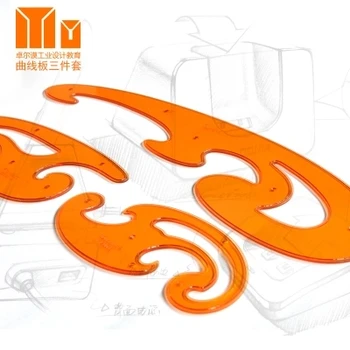 

Costume Design Fashion Design Cartoon Sketch 3 Pieces French Curve Set Multi Shape Drawing Tool Drawing Template Sketch Ruler
