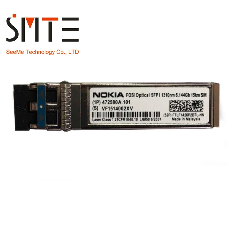 Оригинальный флуоресцентный оптический SFP 1310nm 6 144 Gb 15KM SM 172580A.101 VF1514003Q1 BBU для Nokie |