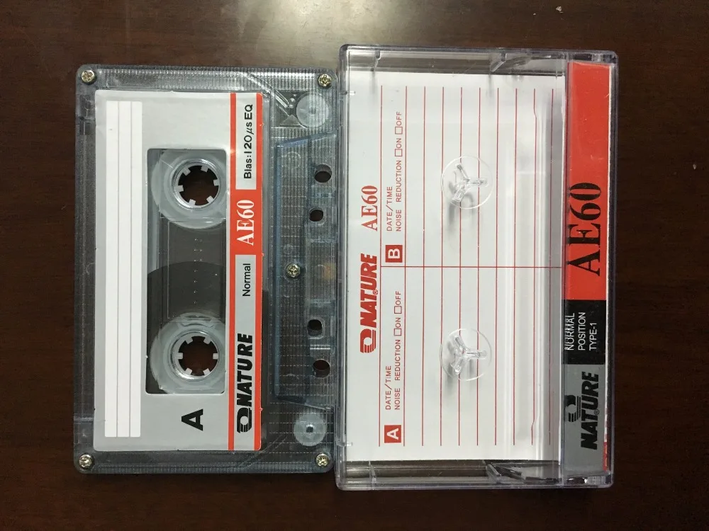 AE60 60 Minutes Normal Position Type 1 Recording Blank Cassette Tapes