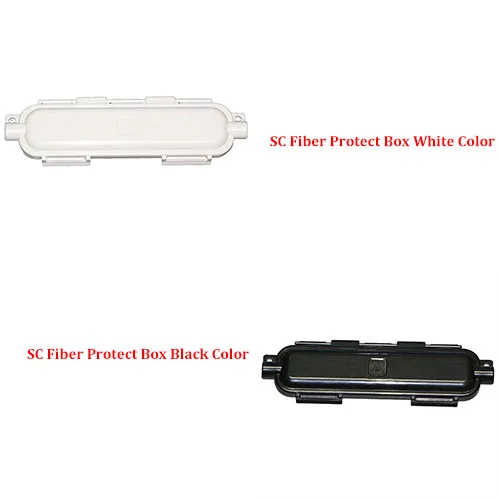 

10 Pieces Black /White Color SC Fiber Protect Box without Optical Fiber Adapter FTTH Drop Fiber Cable 1 In 1 Out