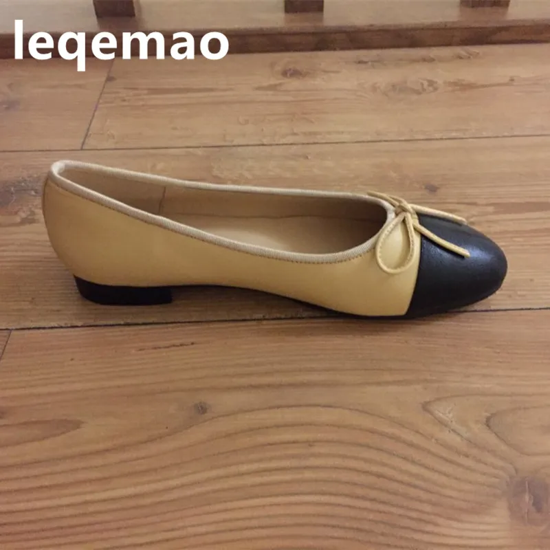 2019 new women flats shoes ballet flats Fashion slip on cut outs flat women shoes real genuine leather female shoes casual shoes