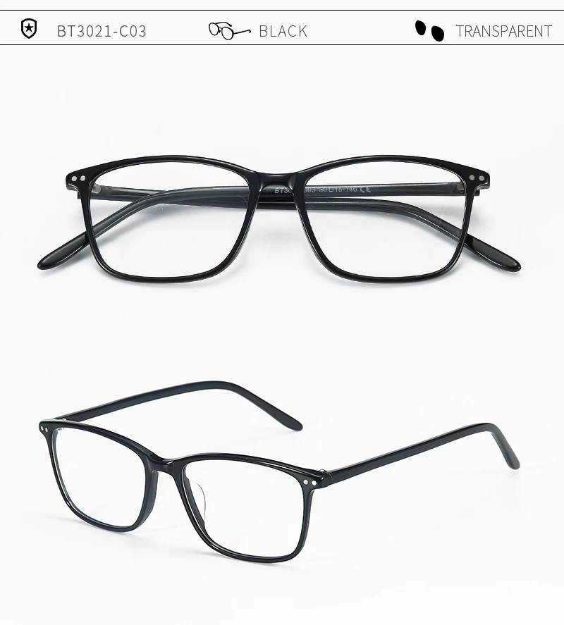 Acetate Prescription Glasses Frame Women Anti Blue Light CR39 Lenses Eyeglasses Female Square Spectacle Eyewear (11)