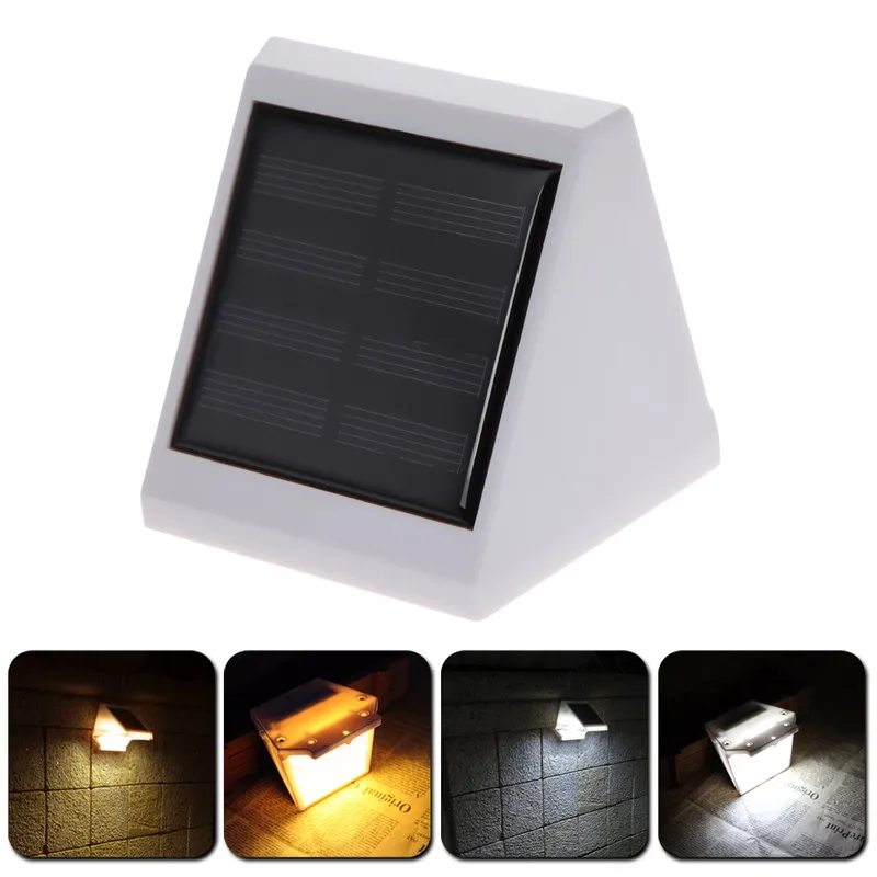 

2016 4 LED Solar Power Fence Gutter Light Outdoor Garden Wall Corner Free Shipping NG4S