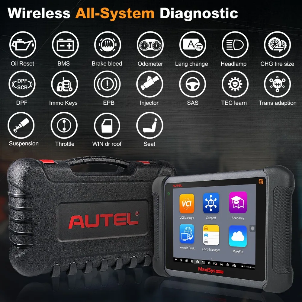 Autel MaxiSys MS906TS OBD2 автомобиля диагностический инструмент сканер автомобиля Автомобильный ЭБУ ключ OBD2 разъем кодирования TPMS тестер тормозной жидкости