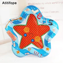 Милый интересный Морская звезда в форме верхнее кольцо надувная поддержка пластмассовая головоломка яркие цвета детский надувной бассейн Детская ванна