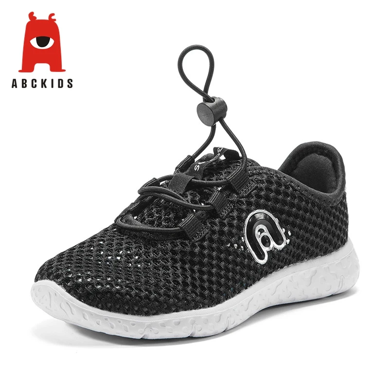ABC KIDS 2019 summer black solid color net mesh children's comfortable running sports shoes