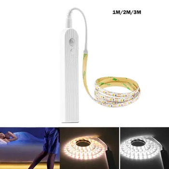 

PIR LED Motion Sensor Night Light 1M/2M/3M USB LED Strip Battery Sensor Lamp for Kitchen Cabinet Wardrobe Closet Light Wholesale