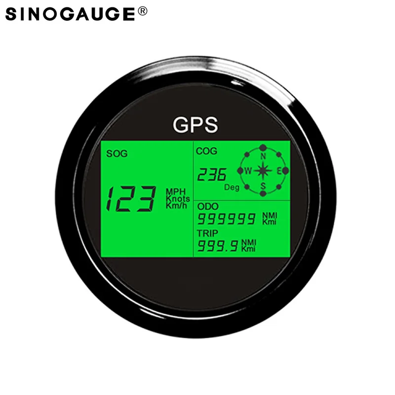 Черный цифровой GPS Спидометр 3 3/8 дюйма бесплатная доставка регулируемый одометр