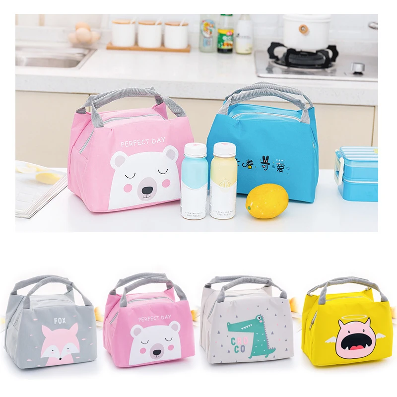 

Baby Food Insulation Bag Portable Waterproof Thermal Oxford Lunch Bags Convenient Leisure Cute Cartoon Picnic Tote Baby Storage