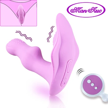 Soft Silicone Wearable Butterfly Dildo Vibrator For Women Masturbator Clitoris Stimulator Female Anal Vibrator Panties Sex Toys 1