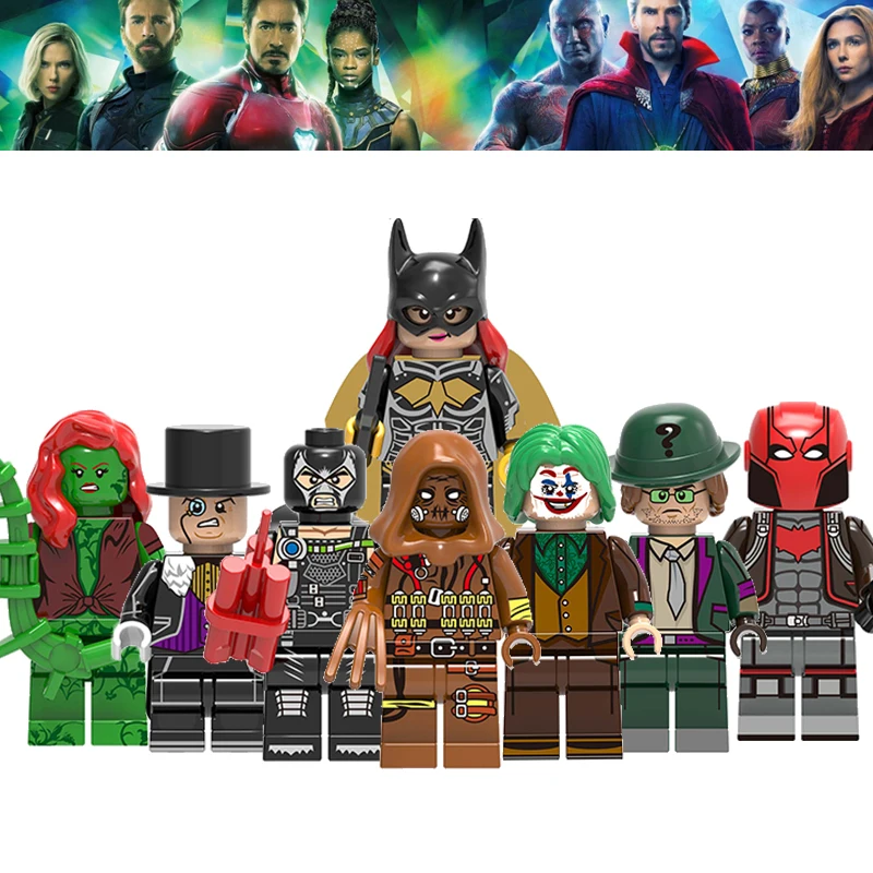 

Single Sale Legoings Marvel Figures Super Heroes Poison Ivy Penguin Batgirl Bane Riddler Joker Building Blocks Kids Toys X0227