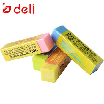 

Deli 4Pcs Candy Color Pencil Eraser Soft Drawing Writing Cleaner Art Rubbers Erasers Children Student Stationery School Supplies