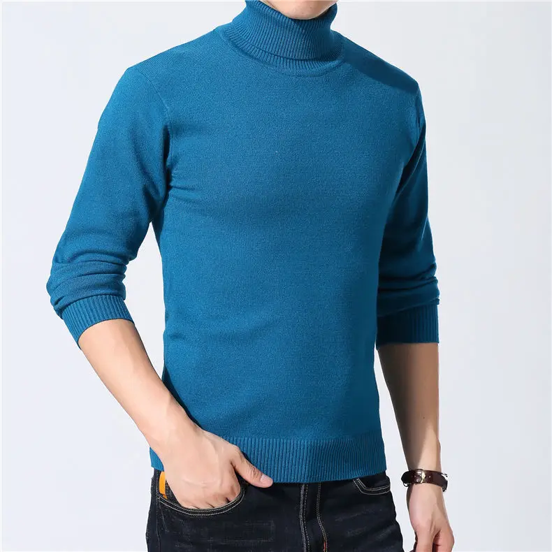 COODRONY, свитер, Мужская одежда, осень-зима, толстый теплый кашемировый шерстяной пуловер, свитера с высоким воротом, мужские повседневные пуловеры для мужчин, 8130