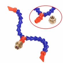 Flexible Oil Coolant Pipes Y Fitting Nozzle Plastic Cooling Adjustable Loc Line 1/2″ 12.5mm with Hose for Lathe Machine Mayitr