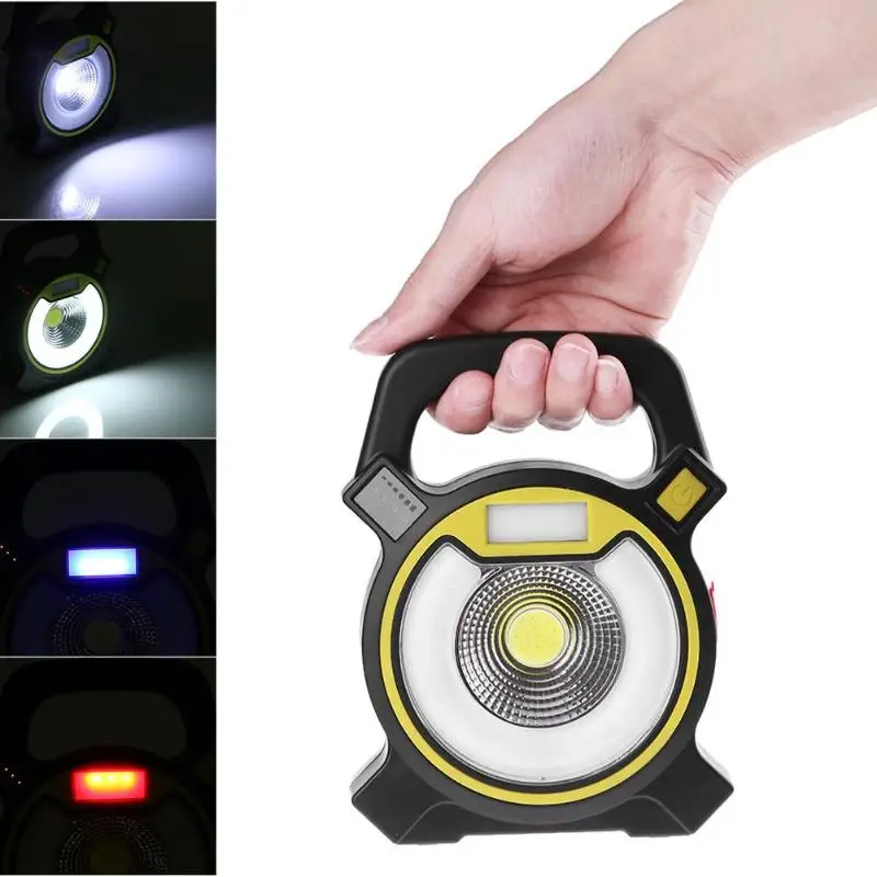 

COB LED Portable Rechargeable Floodlight Lantern Outdoor Waterproof Emergency Spotlight Lamp for Camping Hiking Tent Light