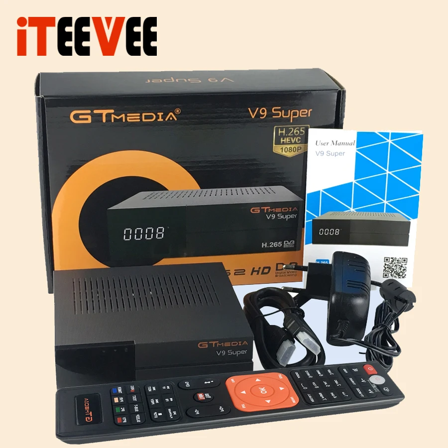 2019 Gtmedia V9 Super Set Top box DVB-S2 Built-in WIFI Support HD.265 Satellite receiver better freesat v8 super nova | Электроника