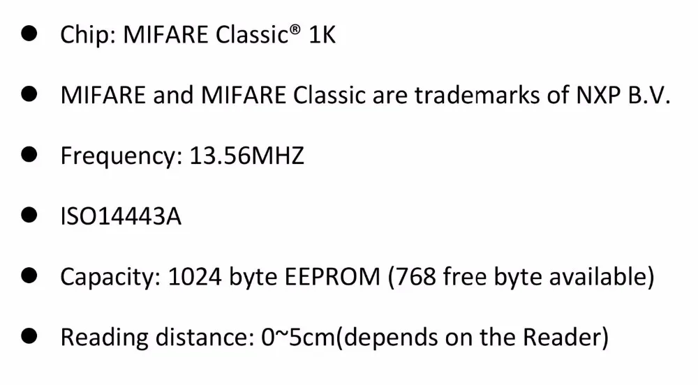 RFID-карта пустой струйный для печати 13.56Mhz ISO14443A 1k S50 совместимы с NFC телефон 10pcs / много