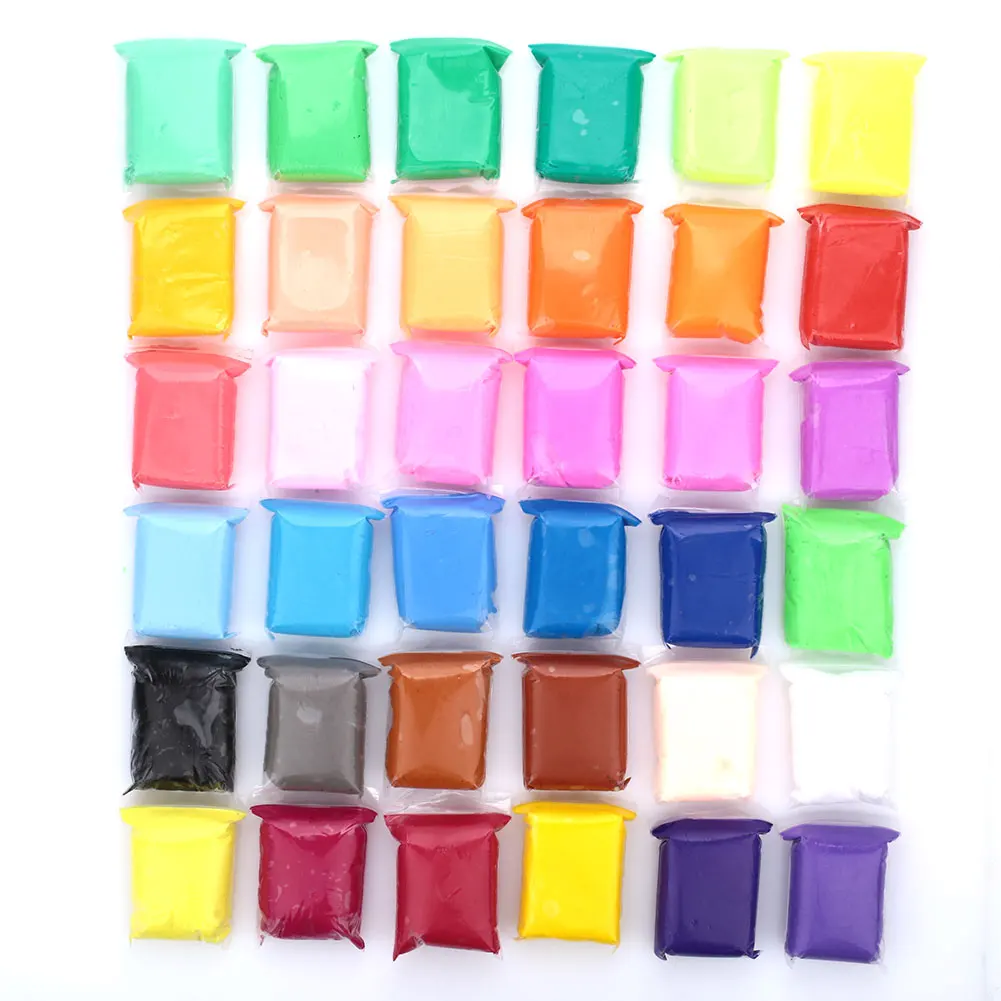36color Глина "сделай сам" DIY ремесла Vent игрушки цветная глина глиняные игрушки нетоксичные 36 шт./компл. интересные многоцветная отделка - Цвет: 36color