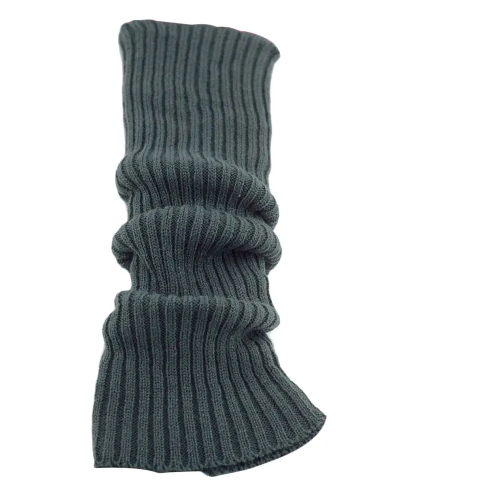 Z25 женские зимние теплые вязаные гетры с отделкой из искусственной шерсти, манжеты, носки для обуви, одноцветные гетры