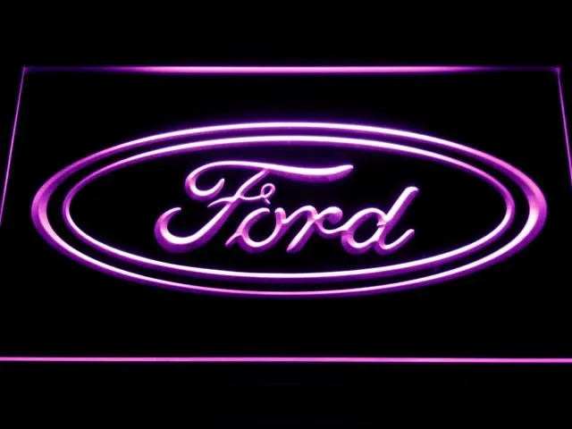 D007 Ford Автомобильный светодиодный неоновый знак с выключателем вкл/выкл 7 цветов