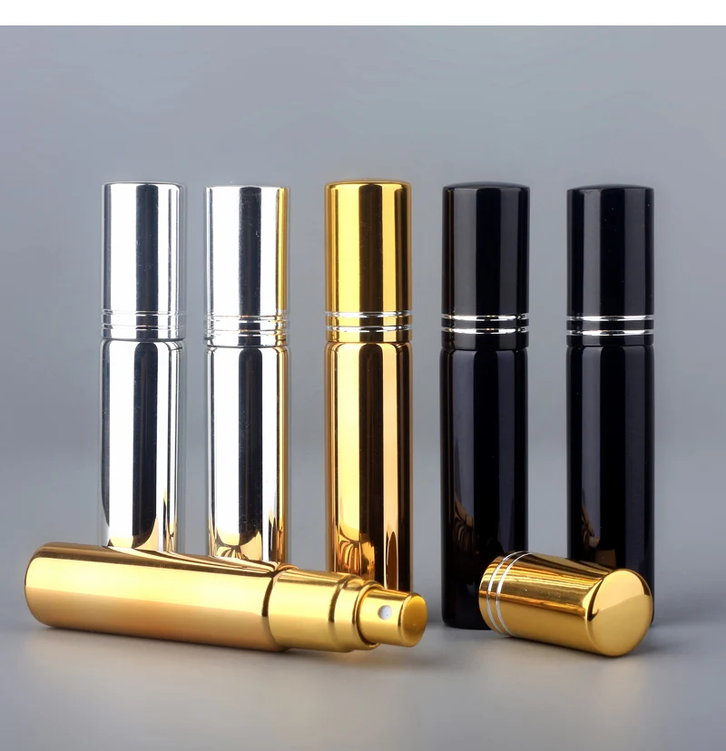 Garrafa de Perfume Atomizador de Perfume com Garrafas de Vidro Recipiente de Viagem Peças Lote Recarregável uv Vazia Tangentes 100 - 10ml 8 Garrafas reutilizáveis