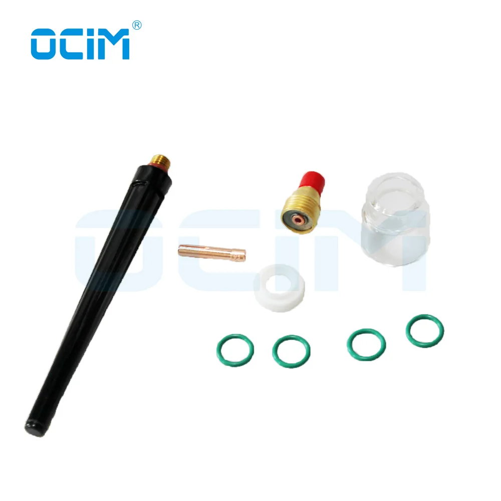 9pcs/set #12 Pyrex Glass Cup Kit Stubby Collets Body Gas Lens TIG Welding Torch For WP-9/ 20/ 25 Mayitr Accessories | Инструменты