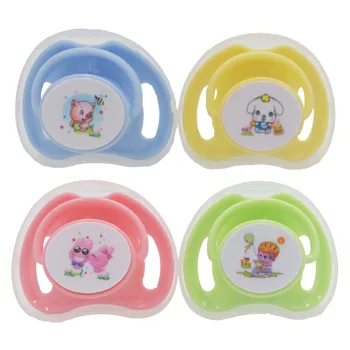 

2pcs Baby Pacifier Nipple Dummy Pacifiers for Babies Funny Pacifiers Silicone Baby Feeding Nipple Soother Clips with Lids