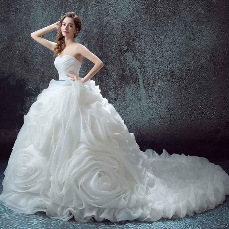 

Luxurious Ruffles Dress for Wedding Party Expensive Bridal Gowns robe de mariage vestido de noiva curto 2019 Customize