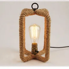 Винтажная веревочная Лофт настольная лампа креативная личность промышленная лампа Эдисона лампа американский стиль для украшения гостиной