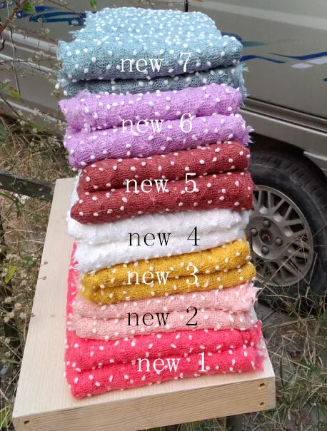 Knit Bobble Wraps Newborn Baby Photography Backdrops Background Blanket Props Knit Bobble Wraps Newborn Baby Photography Backdrops Background Blanket Props