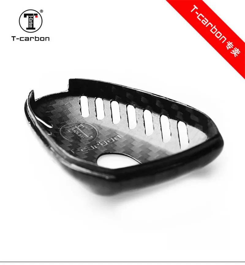 100% Carbon Fiber Glossy Car Key Fob Shell Case For Porsche