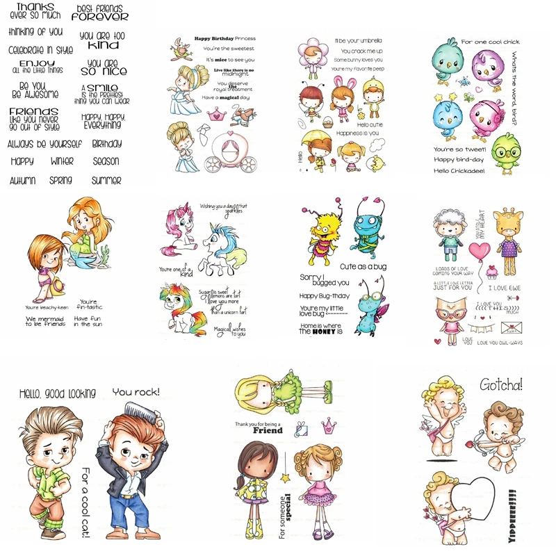 

Handsome Boy Beautiful Girl Angel DIY Silicone Transparent Stamps Card Album Making Crafts New Stamps For 2019