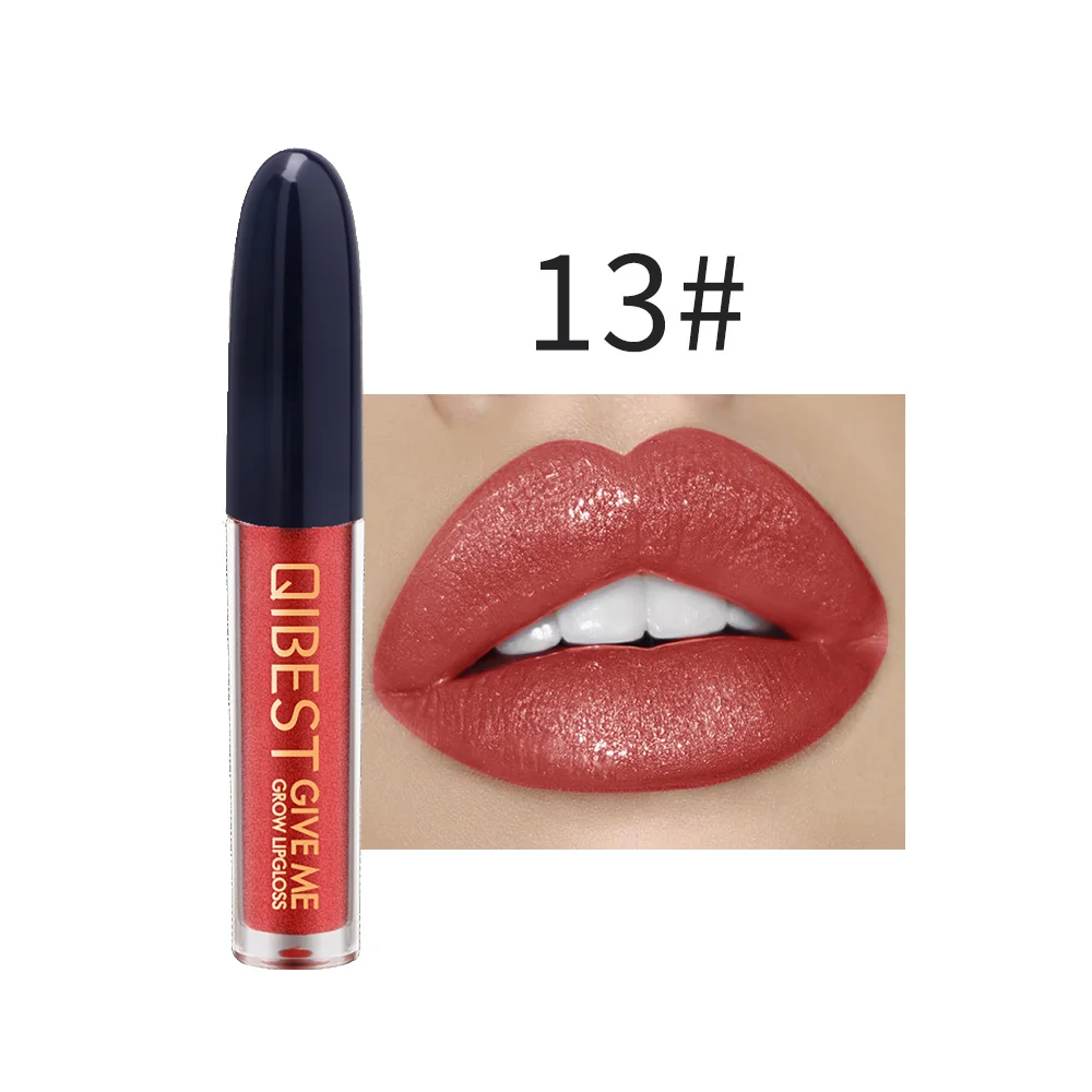 18 colors Lipgloss Sexy Liquid Lip Gloss non-stick cup lip gloss Glitter Flip liquid Long Lasting Waterproof makeup cosmetics - Цвет: 13