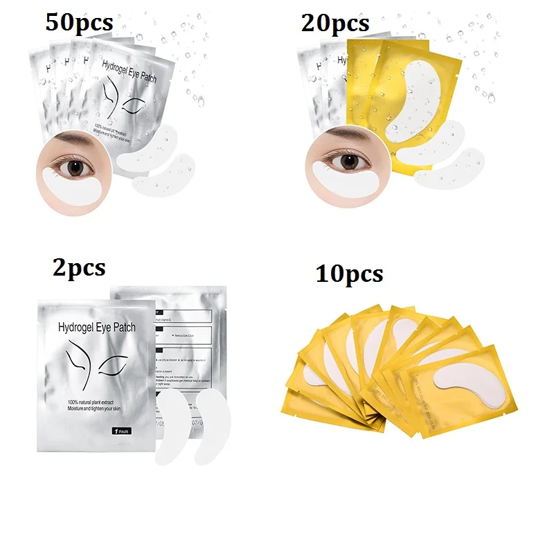 2/10/20/50Pcs Eyelash Pad Gel Patch Lint Free Lashes Extension Eyepads