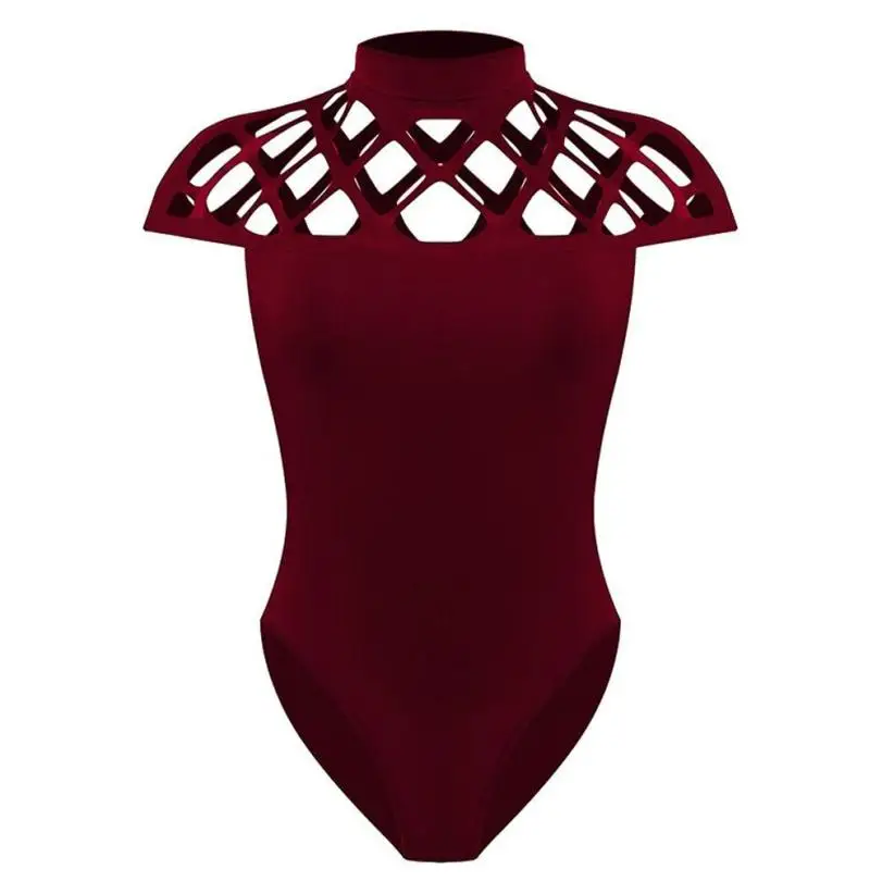 CHAMSGEND женские колье High Neck Bodycon клетке рукава комбинезон Комбинезон Брюки Новое