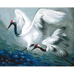 Картина по номерам DIY дропшиппинг 40x50 50x65 см летающие краны животное холст свадебное украшение художественная картина подарок