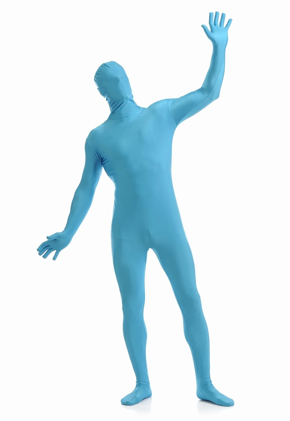 thumbnail image 1 of AOYLISEY Body de cuerpo entero verde para adultos, traje de cosplay Zentai de nailon y licra, mono de mujer para hombre, disfraz de Halloween, 1 of 5