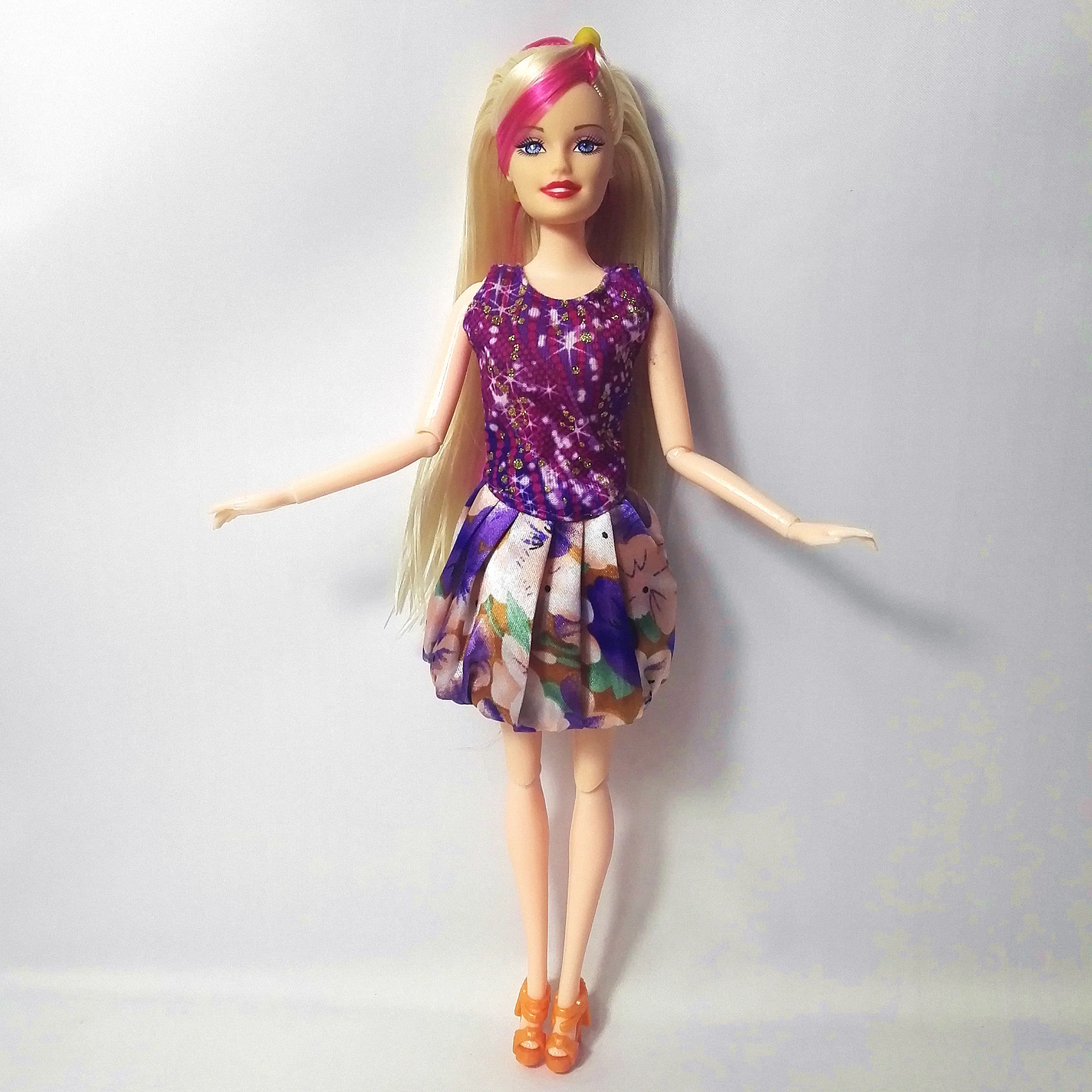 One Set Original Doll Dress MIni Skirt Colourful Party Gown For Barbie
