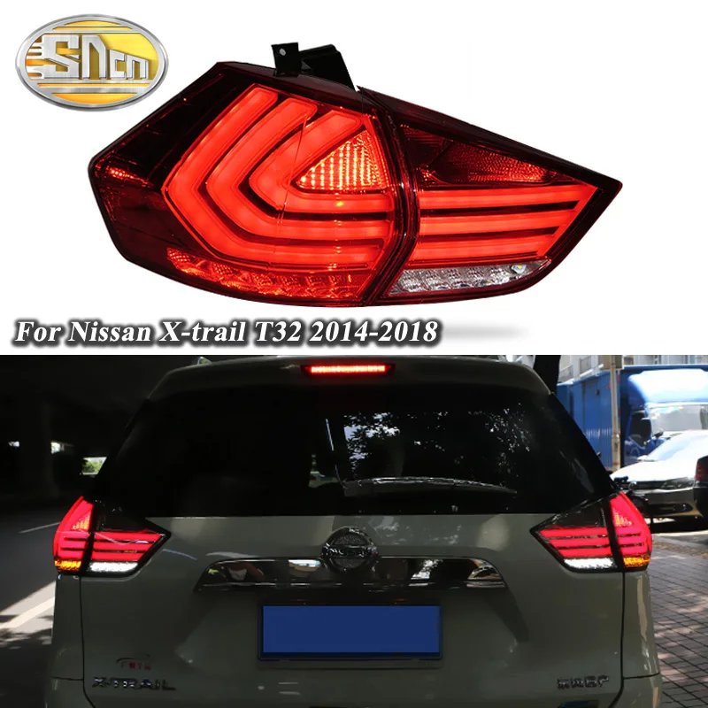 

Car styling Tail Lights For Nissan X-trail Xtrail 2014-2019 Led Tail Light Fog lamp Rear Lamp DRL + Brake + Park + Signal lights