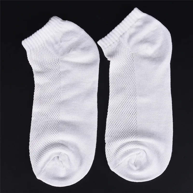 Womens Ankle Socks White Black Net Hole Breathable Liner Ankle Socks Mens Womens Cotton Rich Sock