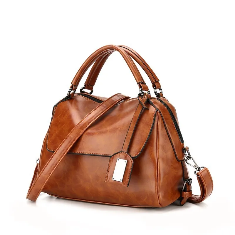 

Kajie New Pochette Luxury Handbags Patent Leather OL Women Messenger Shoulder Bags Designer Bag Femmes Sac Brown Hobos Tote