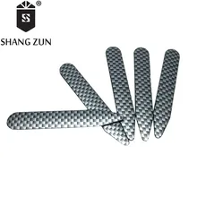 SHANH ZUN 14 Pcs Manufacturers Wood Grain Transfer Printing Collar Inserts ABS Multicolour Collar Stays for Men