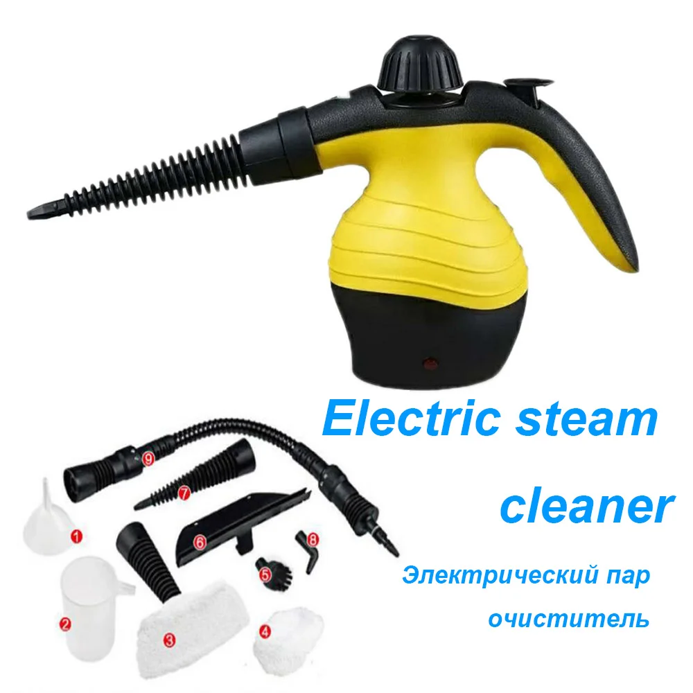 

220V Multi Purpose Electric Steam Cleaner Portable Handheld Steamer Household Cleaner Attachments Kitchen Brush Tool EU Plug